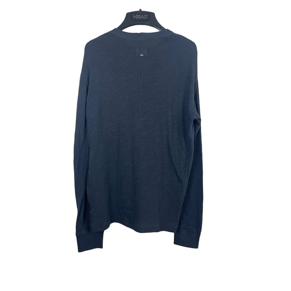 Rag & Bone Long Sleeve Henley Classic Men’s Large Deep Navy 100% Cotton NWT - Picture 3 of 10